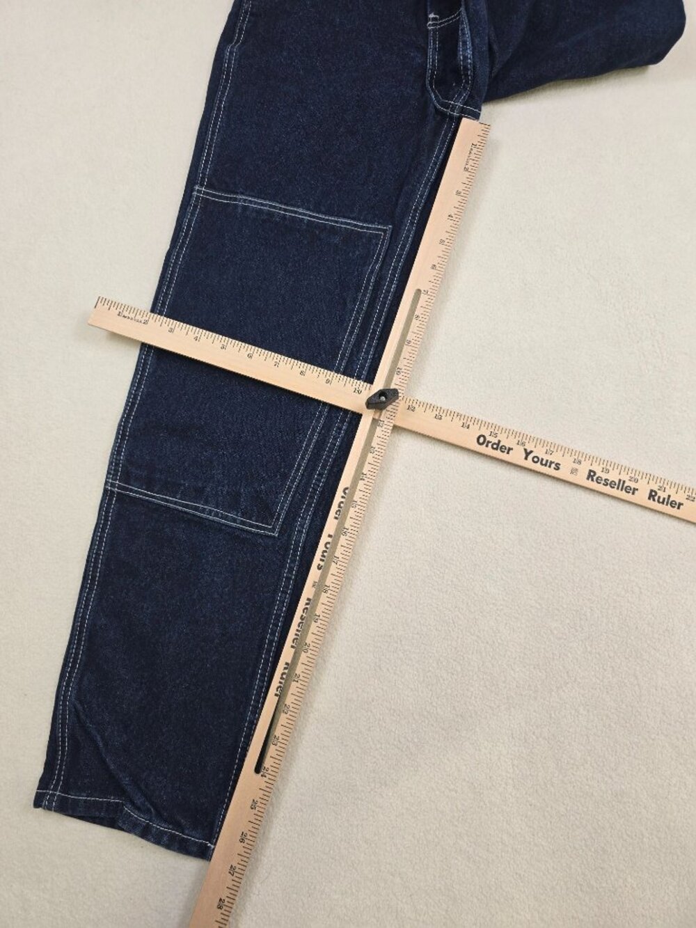 J Galt Brandy Melville Denim Carpenter Jeans Size S 100% Cotton Dark Blue - Picture 2 of 4